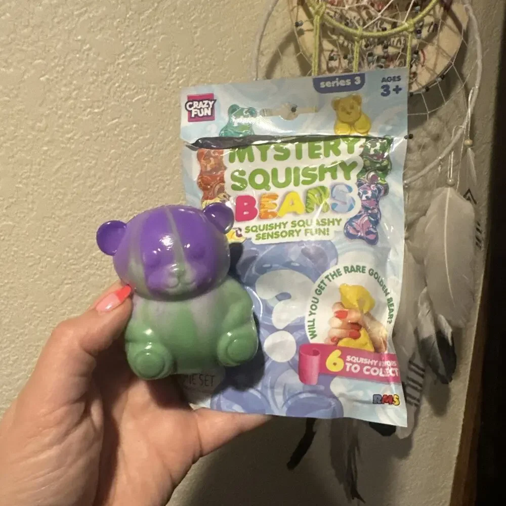 NEW, MYSTERY SQUISHY BEARS, SQUISHY SQUASHY SENSORY FUN, Green Apple Twist